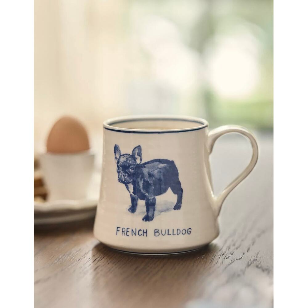 Anthropologie Molly Hatch Stoneware Dog Mug-French Bulldog